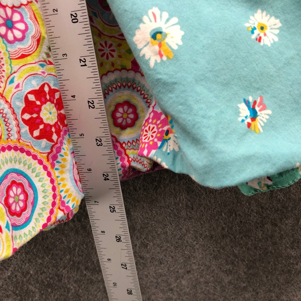 Matilda Jane Floral Bubble Hem Dress Girls 6 Pink Teal Sleeveless Heart Pocket - Picture 4 of 7